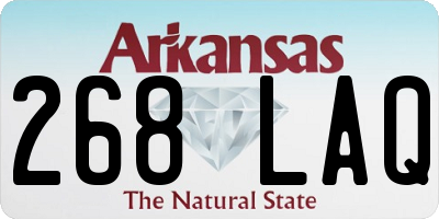 AR license plate 268LAQ
