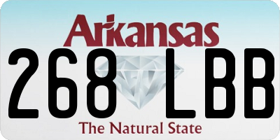 AR license plate 268LBB