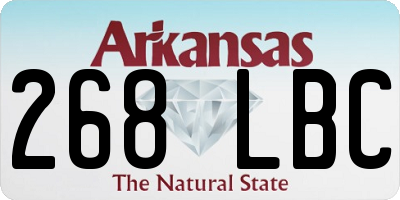 AR license plate 268LBC