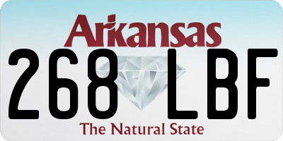 AR license plate 268LBF