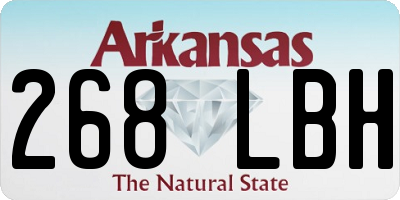AR license plate 268LBH