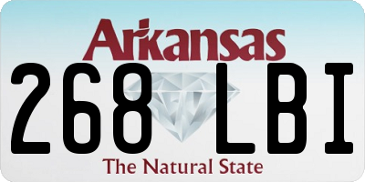 AR license plate 268LBI
