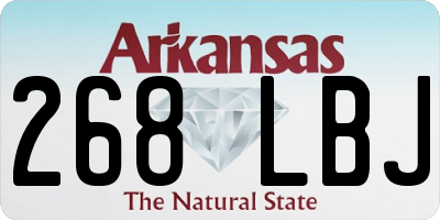 AR license plate 268LBJ