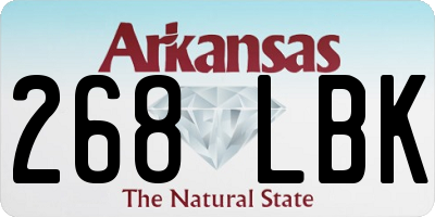 AR license plate 268LBK