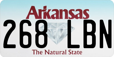 AR license plate 268LBN