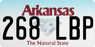 AR license plate 268LBP
