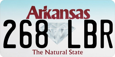 AR license plate 268LBR