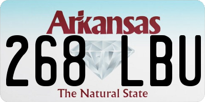 AR license plate 268LBU