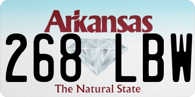 AR license plate 268LBW