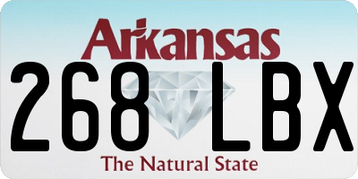 AR license plate 268LBX