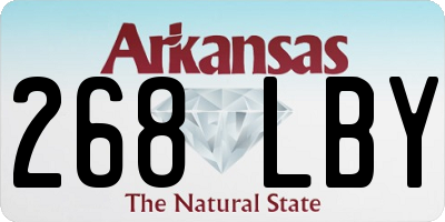 AR license plate 268LBY