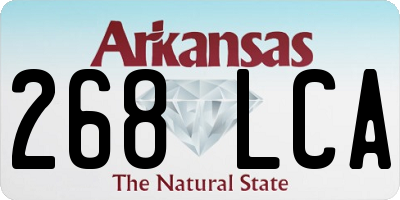 AR license plate 268LCA