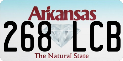 AR license plate 268LCB