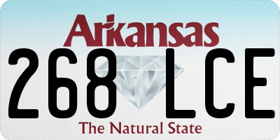 AR license plate 268LCE