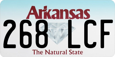 AR license plate 268LCF