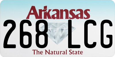 AR license plate 268LCG