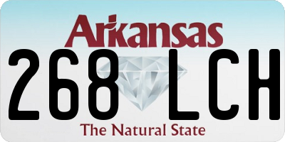 AR license plate 268LCH