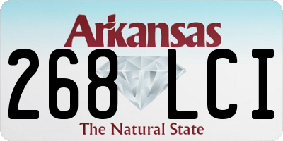 AR license plate 268LCI