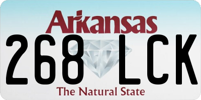 AR license plate 268LCK