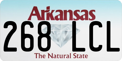 AR license plate 268LCL