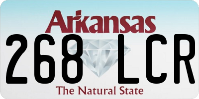 AR license plate 268LCR