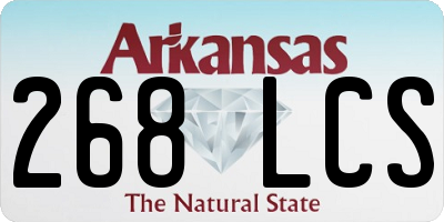 AR license plate 268LCS