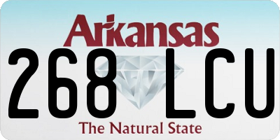AR license plate 268LCU