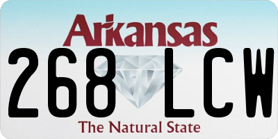 AR license plate 268LCW