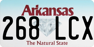 AR license plate 268LCX