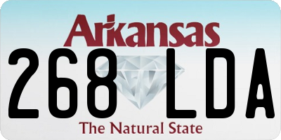 AR license plate 268LDA