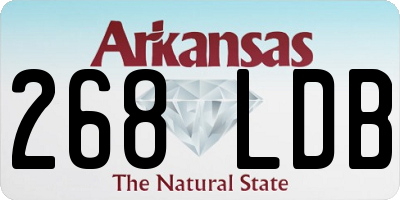 AR license plate 268LDB