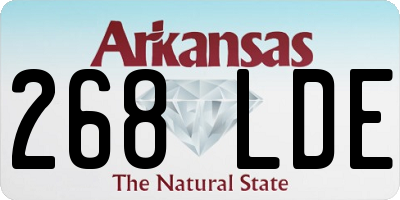 AR license plate 268LDE