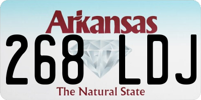 AR license plate 268LDJ