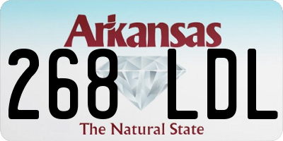 AR license plate 268LDL