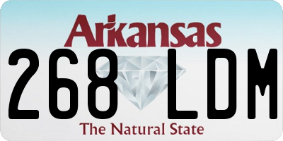 AR license plate 268LDM