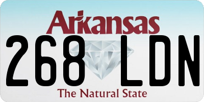 AR license plate 268LDN