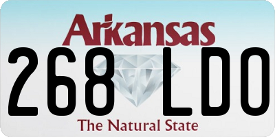 AR license plate 268LDO