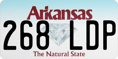 AR license plate 268LDP