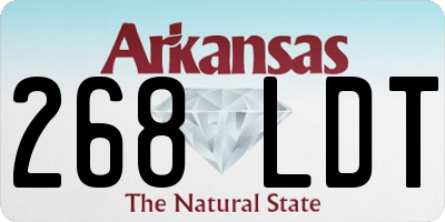 AR license plate 268LDT
