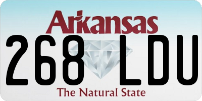 AR license plate 268LDU