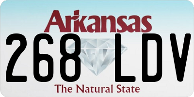 AR license plate 268LDV
