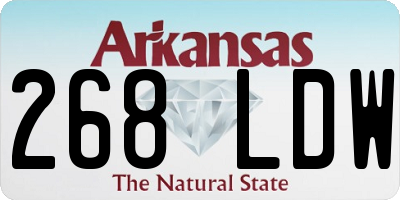 AR license plate 268LDW