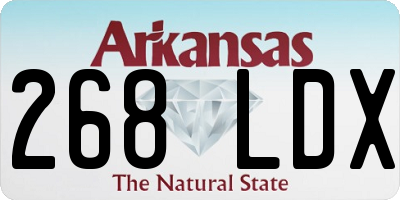 AR license plate 268LDX