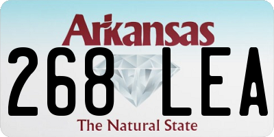 AR license plate 268LEA