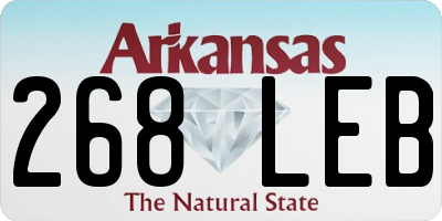 AR license plate 268LEB