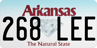 AR license plate 268LEE