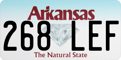 AR license plate 268LEF