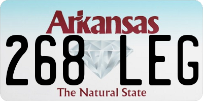 AR license plate 268LEG