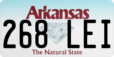 AR license plate 268LEI