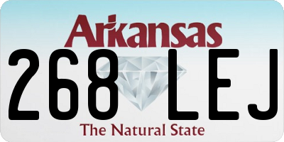 AR license plate 268LEJ